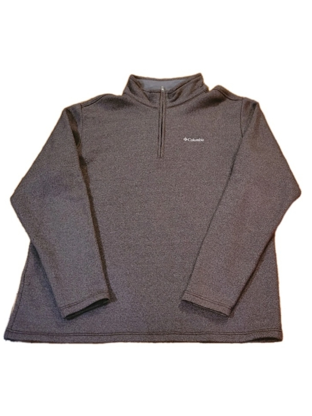 Columbia Men’s XXL Brown 1/4 Zip Pullover Mock Neck Sweater